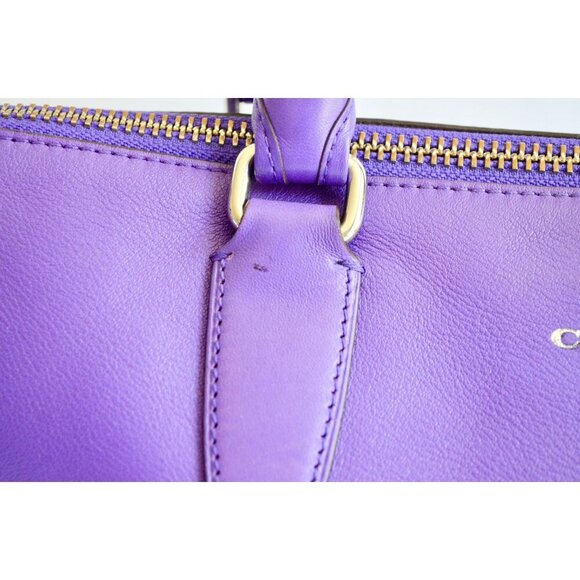 Coach 21132 Molly Purple Ultraviolet Leather Handbag NO CROSSBODY STRAP - Picture 3 of 14